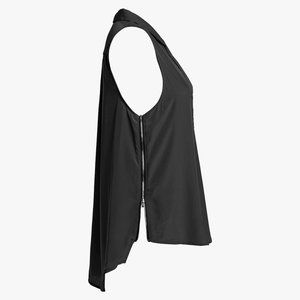 NWTs ASTR Black Side Zip Sleeveless Top Blouse
